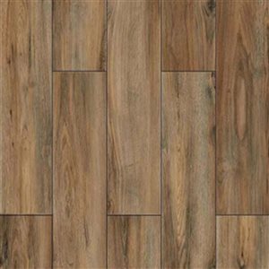 Couvre-plancher en vinyle composite emboîtable Munich de PROTIER 55 x 7 po 6 mm brun avec membrane