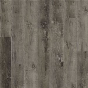 Couvre-plancher en vinyle composite emboîtable Atri de PROTIER 54 x 7 po 6 mm gris avec membrane