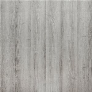 Couvre-plancher en vinyle composite emboîtable Salerno de PROTIER 54 x 7 po 6 mm gris avec membrane