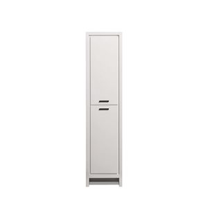 GEF Ember 13.78 x 66.93-in White Freestanding Linen Cabinet with 2 Doors and 3 Shelves
