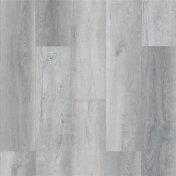 PROTIER Teramo 54-in x 7-in 6 mm Grey SPC Vinyl Click Flooring with Underpad