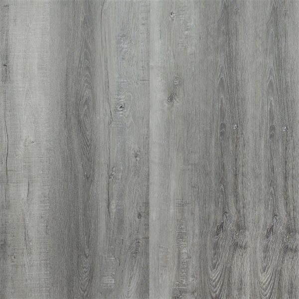 PROTIER Teramo 54-in x 7-in 6 mm Grey SPC Vinyl Click Flooring with Underpad