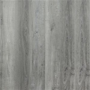 Couvre-plancher en vinyle composite emboîtable Teramo de PROTIER 54 x 7 po 6 mm gris avec membrane