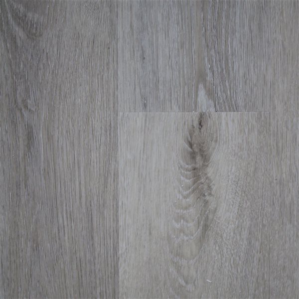 Couvre-plancher en vinyle composite emboîtable Helsinki de PROTIER 55 x 7 po 6 mm fini grain de bois gris avec membrane