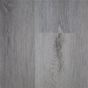 Couvre-plancher en vinyle composite emboîtable Helsinki de PROTIER 55 x 7 po 6 mm fini grain de bois gris avec membrane