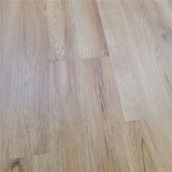 Couvre-plancher en vinyle composite emboîtable Athènes de PROTIER 54 x 7 po 6 mm brun avec membrane