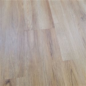 Couvre-plancher en vinyle composite emboîtable Athènes de PROTIER 54 x 7 po 6 mm brun avec membrane