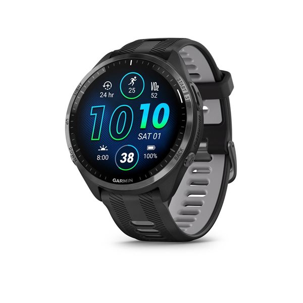 Garmin Forerunner 965 Black/Powder Grey Silicone Band GPS