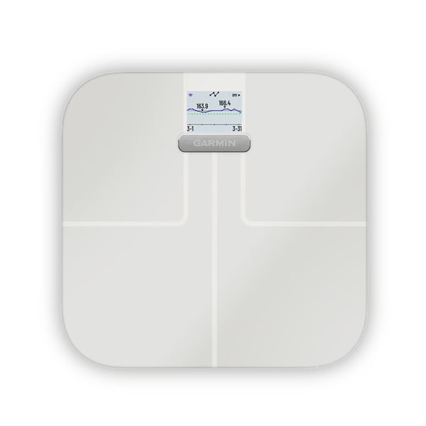 Garmin Index S2 White Smart Scale with Wi-Fi Connectivity