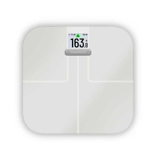 Garmin Index S2 White Smart Scale with Wi-Fi Connectivity