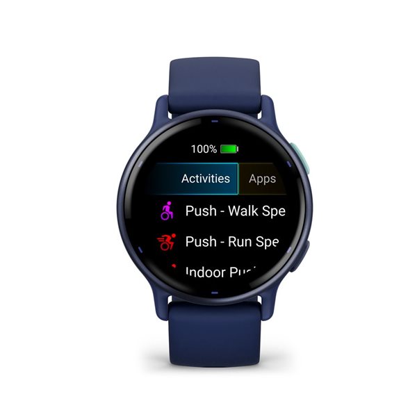 Montre intelligente GPS et tracker d'activité Garmin vívoactive 5 bleu marine