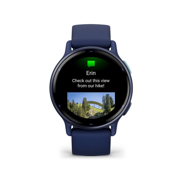 Montre intelligente GPS et tracker d'activité Garmin vívoactive 5 bleu marine