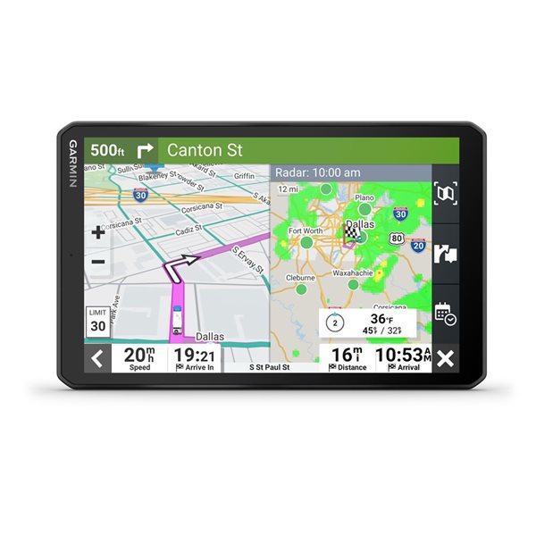 GPS Garmin RV 895 noir avec écran de 8 po et alertes de trafic