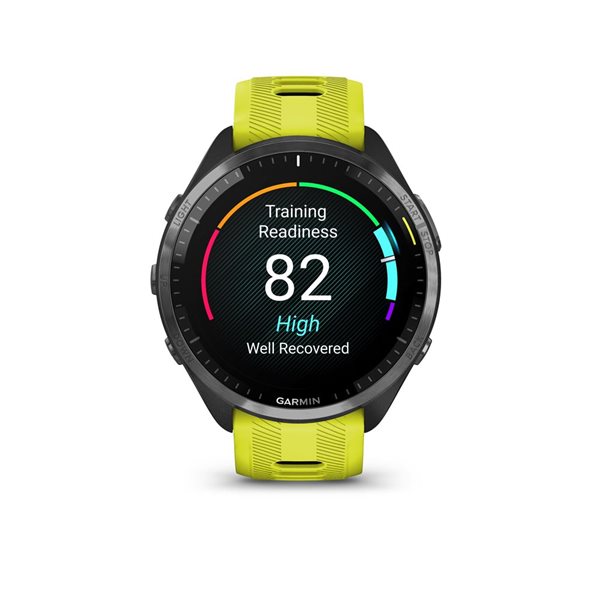 Montre intelligent Garmin Forerunner 965 GPS avec bracelet en silicone jaune/noir