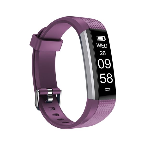 Letscom by Letsfit  ID115 Purple Health and Fitness Tracker and Smartwatch