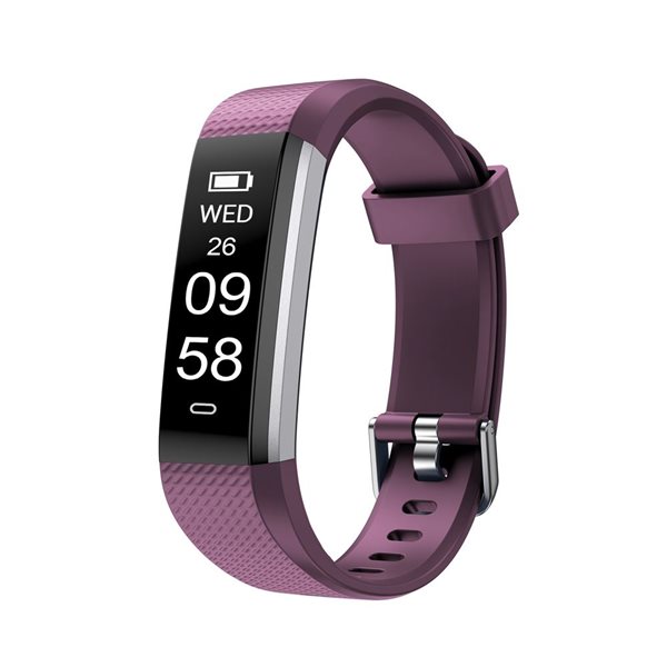 Tracker de santé/fitness et montre intelligente Letscom ID115 par Letsfit violet