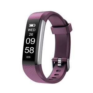 Tracker de santé/fitness et montre intelligente Letscom ID115 par Letsfit violet