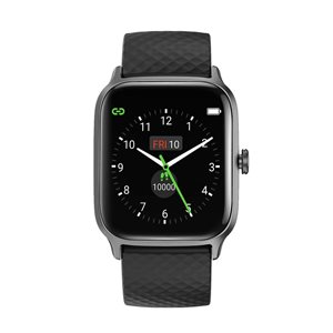 Montre intelligente et tracker Letsfit EW1 noire avec moniteur de fréquence cardiaque