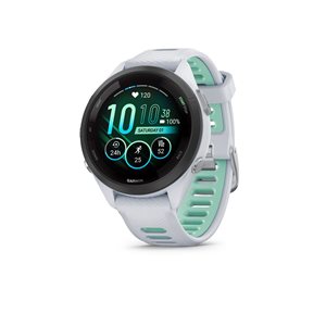 Garmin Forerunner 265S GPS Smartwatch - Whitestone/Neo Tropic Silicone Band