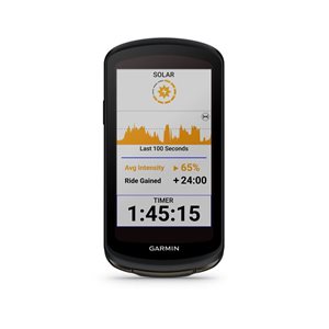 Compteur de vélo solaire Garmin Edge 1040 noir avec GPS, appareil uniquement