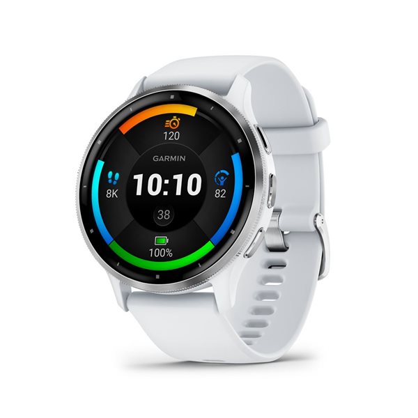 Montre intelligente GPS et tracker d'activité Garmin Venu 3 blanche