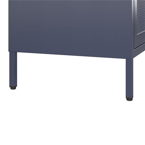 Novogratz Channing 15.75-in D x 39.96-in H x 31.5-in W 2 Door Navy Accent Cabinet-Mesh Metal Locker
