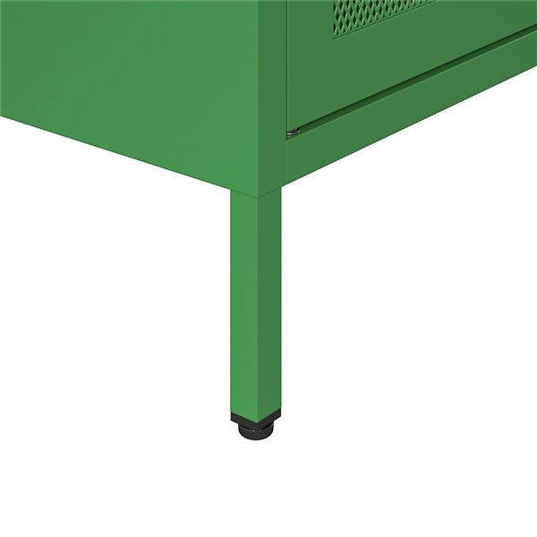 Novogratz Channing 15.75-in D x 25.2-in H x 39.37-in W 2 Door Kelly Green Storage Cabinet-Mesh Metal Locker