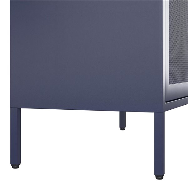 Novogratz Channing 15.75-in D x 72.83-in H x 35.38-in W Tall 2 Door Navy Storage Cabinet-Mesh Metal Locker
