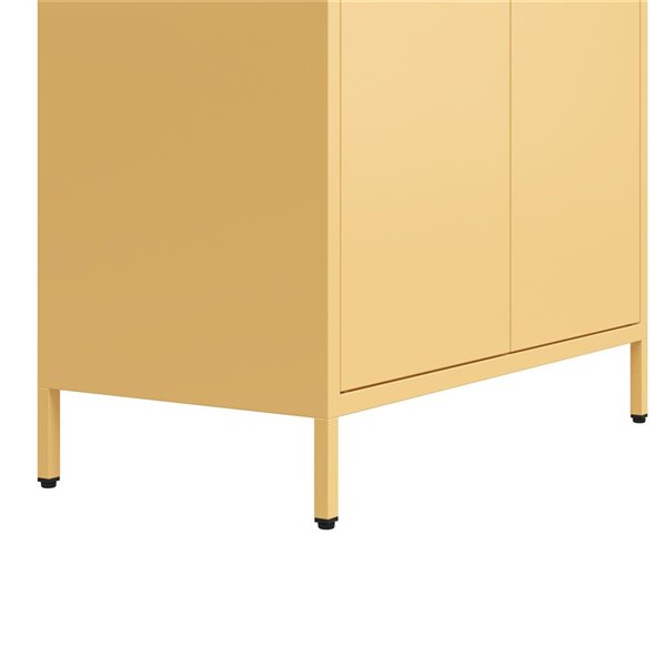 Mr. Kate Annie 15.75-in D x 72.83-in H x 31.5-in W Tall Sunny Yellow Metal 2 Door Cabinet