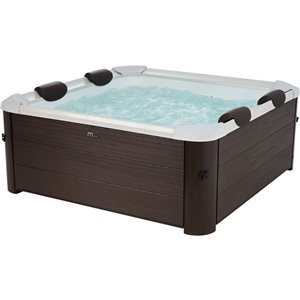 MSpa Frame Series Tribeca 6-Person Square Hot Tub with UVC and Ozone Sanitization and Air Bubble System
