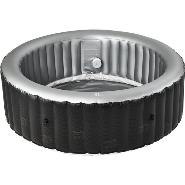 MSpa Comfort Series Starry One-Piece 6-Person LED Round Hot Tub with UVC Sanitization and Air Bubble Massage