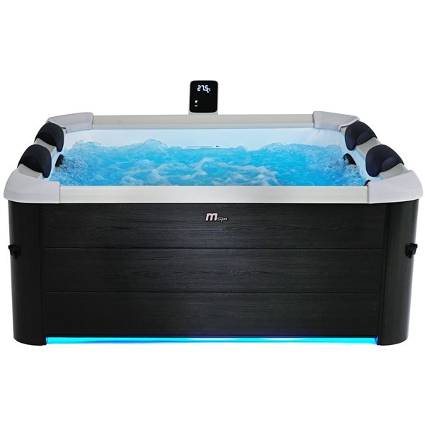 MSpa Frame Series Oslo 6-Person Square Hot Tub with UVC/Ozone Sanitizatoin and Hydromassage Jet - Wi-Fi Enabled