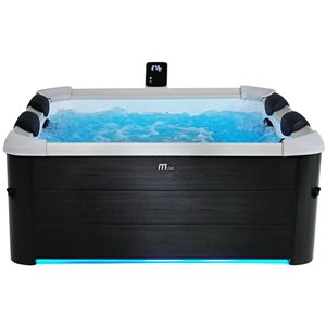 MSpa Frame Series Oslo 6-Person Square Hot Tub with UVC/Ozone Sanitizatoin and Hydromassage Jet - Wi-Fi Enabled