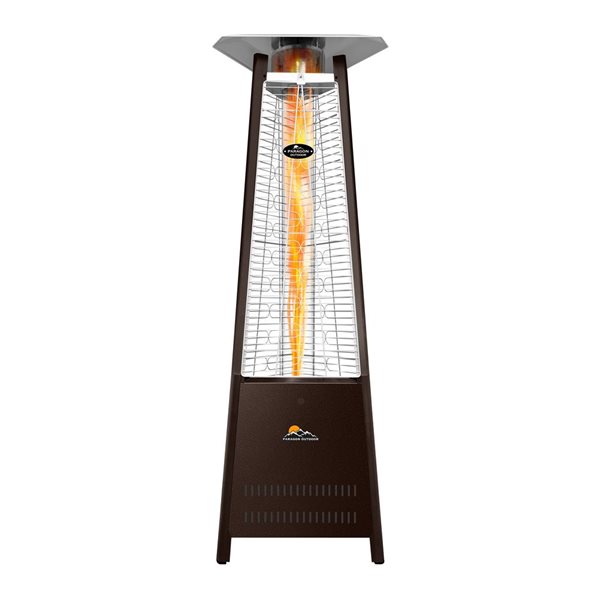 Paragon-Outdoor Inferno 42000-BTU Hammered Bronze Steel Floorstanding Liquid propane Flame Patio Heater -72.5-in