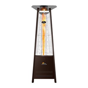 Paragon-Outdoor Inferno 42000-BTU Hammered Bronze Steel Floorstanding Liquid propane Flame Patio Heater -72.5-in