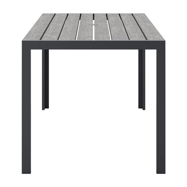 CorLiving Gallant 59-in x 31.5-in Grey Aluminum Outdoor Dining Table