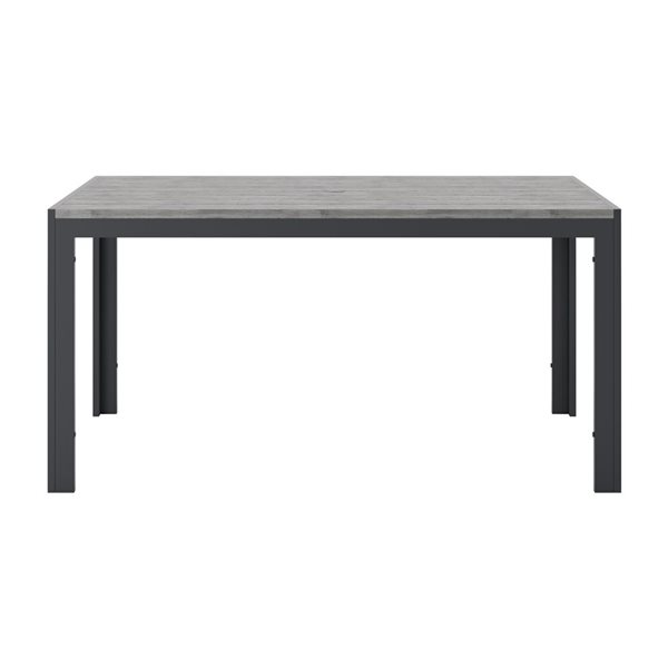 CorLiving Gallant 59-in x 31.5-in Grey Aluminum Outdoor Dining Table