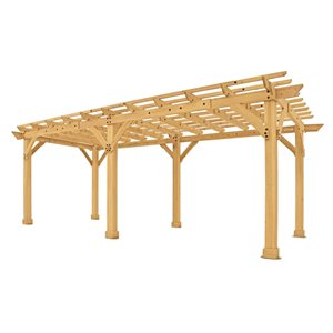 Yardistry Meridian 10 x 22-ft Cedar Pergola