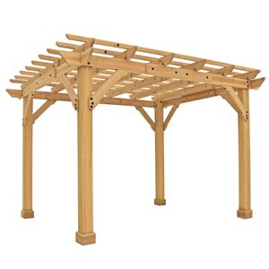 Yardistry Meridian 10 x 12-ft Cedar Pergola