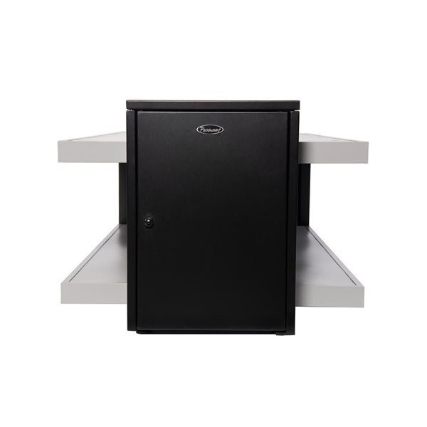 Paramount Dray 32.36-in x 48.11-in 45,000 BTU Black and Grey Aluminum Convertible Fire Table