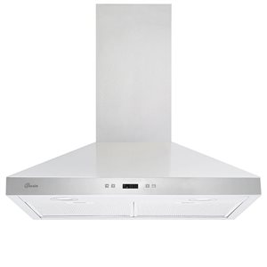 Turin Dakota 30-in 860 CFM Stainless Steel Wall Mounted Range Hood