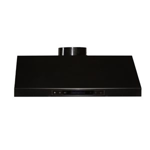 Turin Mega 30-in 900 CFM Black Black Undercabinet Range Hood