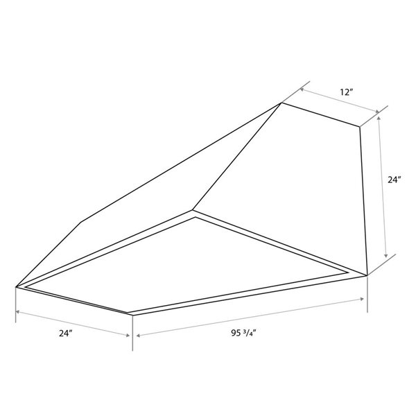 Turin Volcano 96-in 1800 CFM Stainless Steel Wall Mounted Range Hood