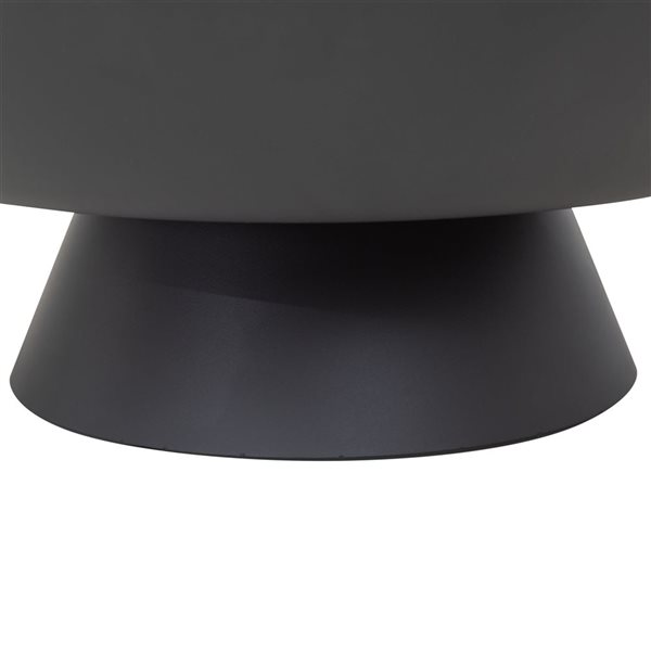 Sunjoy 22-in Black Steel Round Wood-Burning Fire Pit