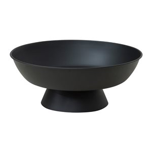 Sunjoy 22-in Black Steel Round Wood-Burning Fire Pit