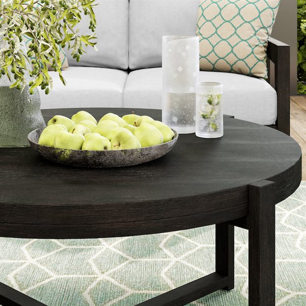 Sirio Guzmania 4-piece Wood Conversation Set - Grey