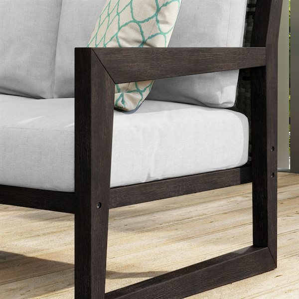 Sirio Guzmania 4-piece Wood Conversation Set - Grey