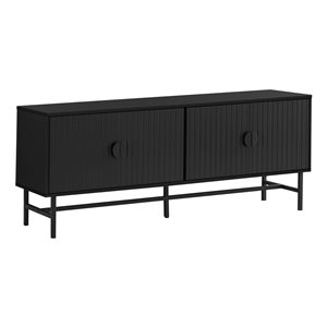 Monarch Specialties 60-in Black Modern TV Stand