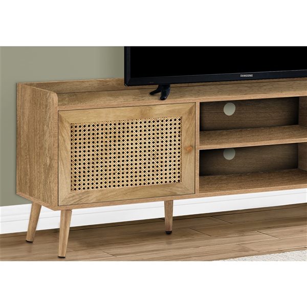 Monarch Specialties 72-in Walnut Transitional TV Stand