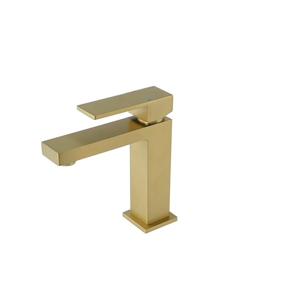 Stylish Single Handle 6 1 2 In Brushed Gold Bathroom Faucet B 112G RONA   332028712 MainImage 001 L 